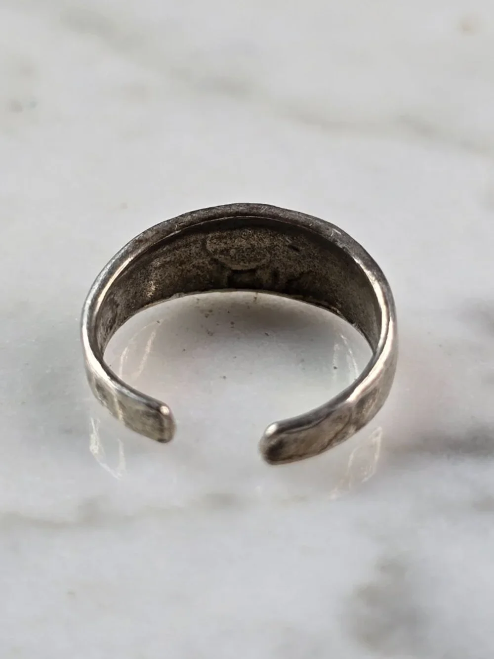 Womens Vintage Estate Sterling Silver Floral Toe Ring 1.2g, E4145